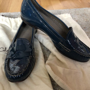 Cole Haan blue patent leather penny loafer -7